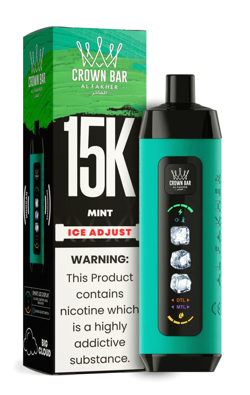 Acevape Al Fakher Ice Adjust 15 000 bouffées – Cigarette électronique jetable à la menthe – En stock en UE – Appareil jetable