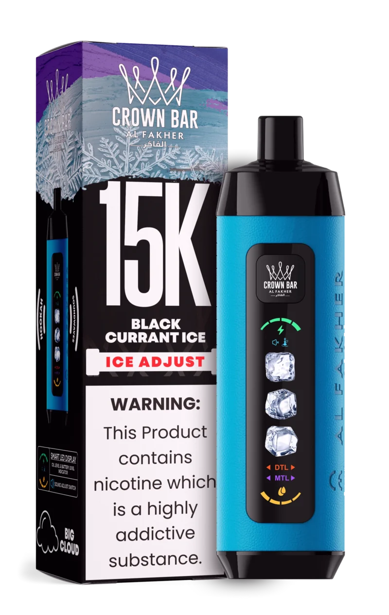 Acevape Al Fakher Ice Adjust 15 000 bouffées – Cigarette électronique jetable – Cassis glacé – En stock en Europe – Appareil jetable