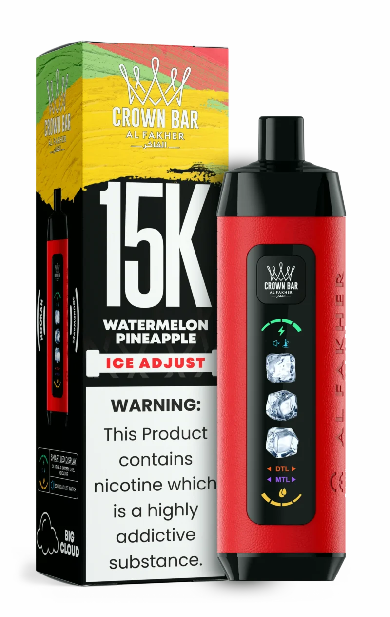 Acevape Al Fakher Ice Adjust 15 000 bouffées – Cigarette électronique jetable à la pastèque et à l'ananas – En stock en Europe – Appareil jetable