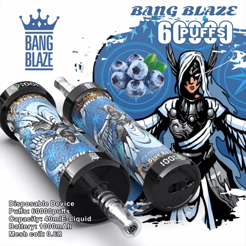 Acevape Bang Blaze Shisha 60000 Zuege Blue Razz Geschmack 004 Eu Lager Disposable Vape Device