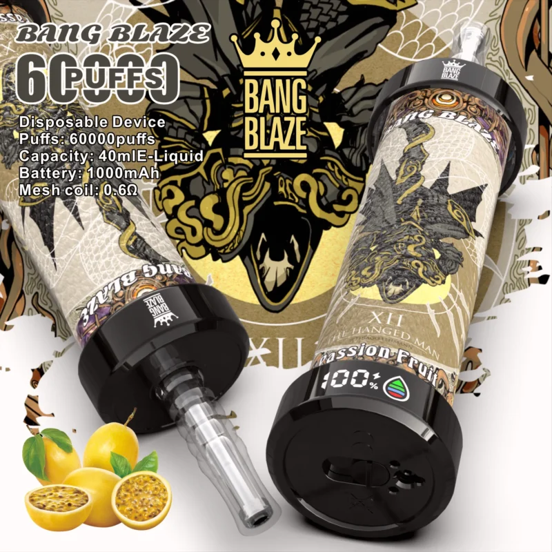 Acevape Bang Blaze Shisha 60000 Zuege Passionsfrucht Geschmack 019 Eu Lager Disposable Vape Device