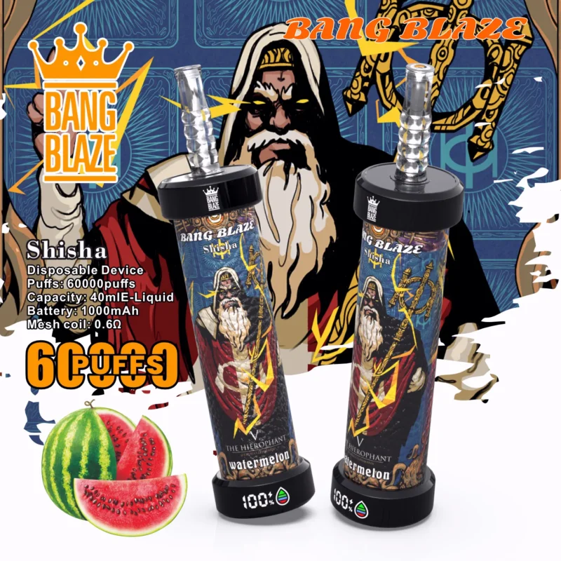 Acevape Bang Blaze Shisha 60000 Zuege Wassermelone Geschmack 028 Eu Lager Disposable Vape Device