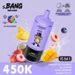 Acevape Bang Leader 450,000 Puffs 15-in-1 Pineapple, Coconut, Blue Razz, Berry Mix, Mango, Peach Flavors 006 EU Stock Disposable