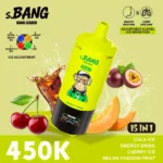 Acevape Bang Leader 450,000 Puffs 15-in-1 Cola, Ice, Energy Drink, Cherry, Ice, Melon, Passion Fruit Flavors 003 EU Stock D