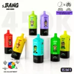 Acevape Bang Leader 450,000 Puffs 15-in-1 Strawberry, Watermelon, Kiwi, Passion Fruit, Guava, Mango, Ice, Sour Peach, Flavors