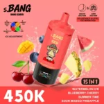 Acevape Bang Leader 450,000 Puffs 15-in-1 Watermelon, Ice, Blueberry, Cherry, Summertime, Sour Mango, Pineapple Flavors 009
