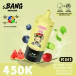 Acevape Bang Leader 450,000 Puffs 15-in-1 Watermelon, Ice, Blueberry, Mint, Fuji Apple, Lime, Romance Flavors 010 EU L