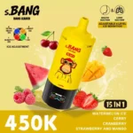 Acevape Bang Leader 450,000 Puffs 15-in-1 Watermelon, Ice, Cherry, Cranberry, Strawberry, and Mango Flavors 011 EU Stock Di