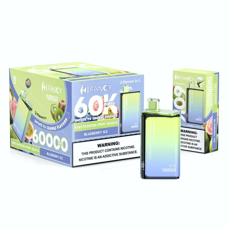 Acevape De Hifancy Twin Max 60000 Zuege Kiwi Passionsfrucht Guave Geschmack 014 Eu Lager Disposable Vape Device
