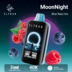 Acevape Elfbar Moonnight 40,000 Puffs Disposable Vape Blue Raspberry Ice Flavor Display EU Stock