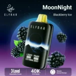 Acevape Elfbar Moonnight 40,000 Puffs Disposable Vape, Blackberry Ice Flavor, Display, EU Warehouse