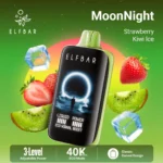 Acevape Elfbar Moonnight 40,000 Puffs Disposable Vape Strawberry Kiwi Ice Flavor Display EU Warehouse