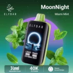 Acevape Elfbar Moonnight 40,000 Puffs Disposable Vape Miami Mint Flavor Display EU Warehouse
