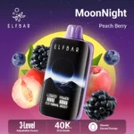 Acevape Elfbar Moonnight 40,000 Puffs Disposable Vape, Peach Berry Flavor, Display, EU Warehouse