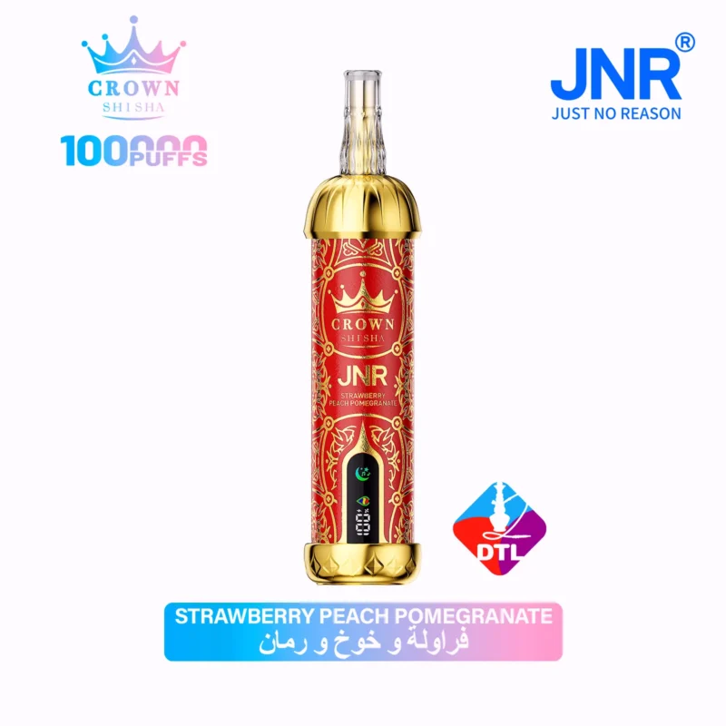 Acevape Jnr Crown Shisha 100000 Zuege Geschmacksanzeige Cs10 Erdbeere Pfirsich Granatapfel 10 Eu Lager 1 Disposable Vape