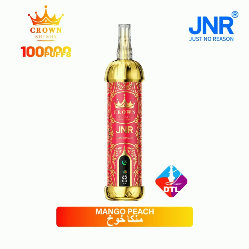 Acevape Jnr Crown Shisha 100000 Zuege Geschmacksanzeige Cs14 Mango Pfirsich 14 Eu Lager Disposable Vape Device