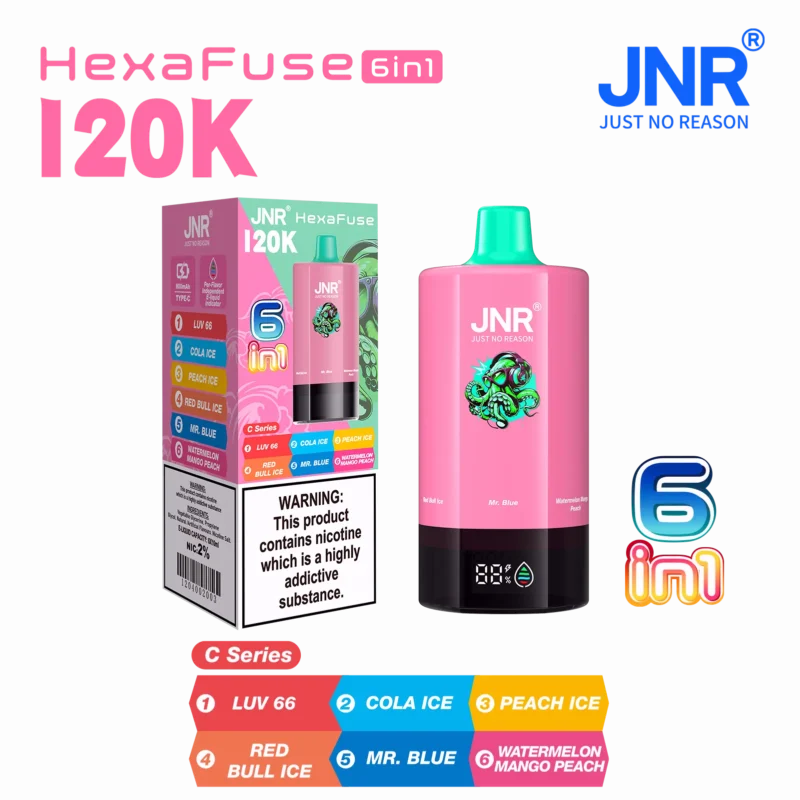 Acevape Jnr Hexafuse 6 In 1 120000 Zuege Kleine Verpackung C Series 03 Eu Lager Disposable Vape Device detail
