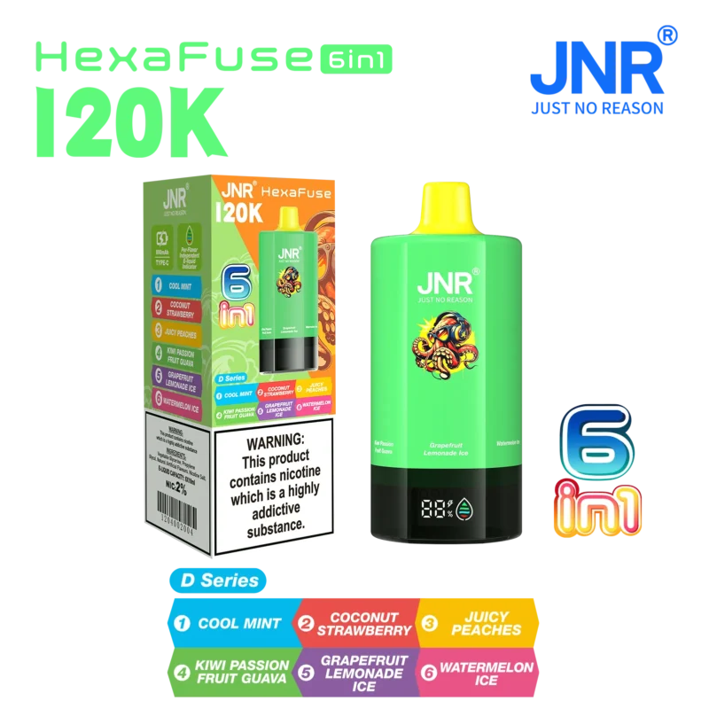 Acevape Jnr Hexafuse 6 In 1 120000 Zuege Kleine Verpackung D Series 04 Eu Lager Disposable Vape Device detail