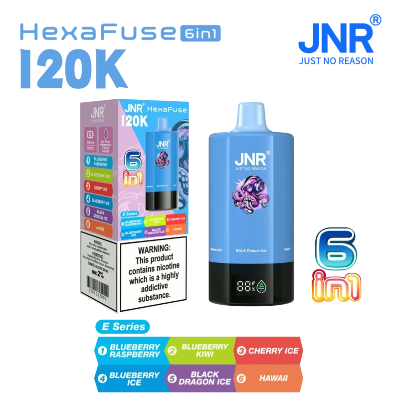 Acevape Jnr Hexafuse 6 In 1 120000 Zuege Kleine Verpackung E Series 05 Eu Lager Disposable Vape Device detail