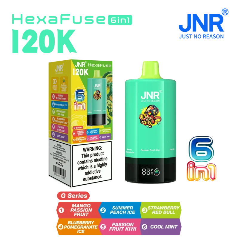 Acevape Jnr Hexafuse 6 In 1 120000 Zuege Kleine Verpackung G Series 07 Eu Lager Disposable Vape Device detail