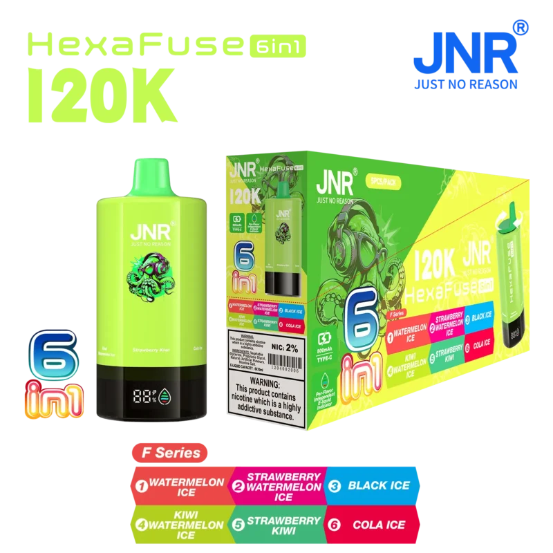 Acevape Jnr Hexafuse 6 In 1 120000 Zuege Mittlere Verpackung F Series 06 Eu Lager Disposable Vape Device