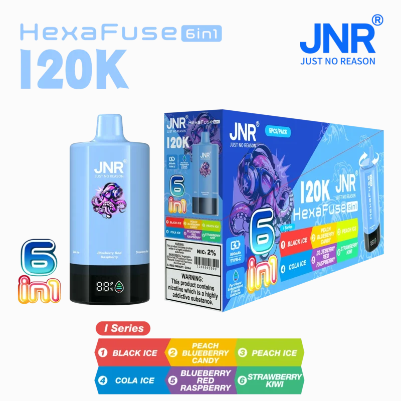 Acevape Jnr Hexafuse 6 In 1 120000 Zuege Mittlere Verpackung I Series 09 Eu Lager Disposable Vape Device