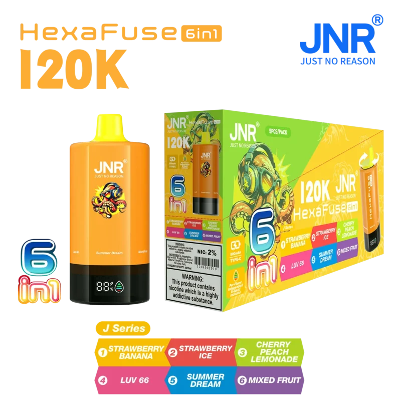 Acevape Jnr Hexafuse 6 In 1 120000 Zuege Mittlere Verpackung J Series 10 Eu Lager Disposable Vape Device
