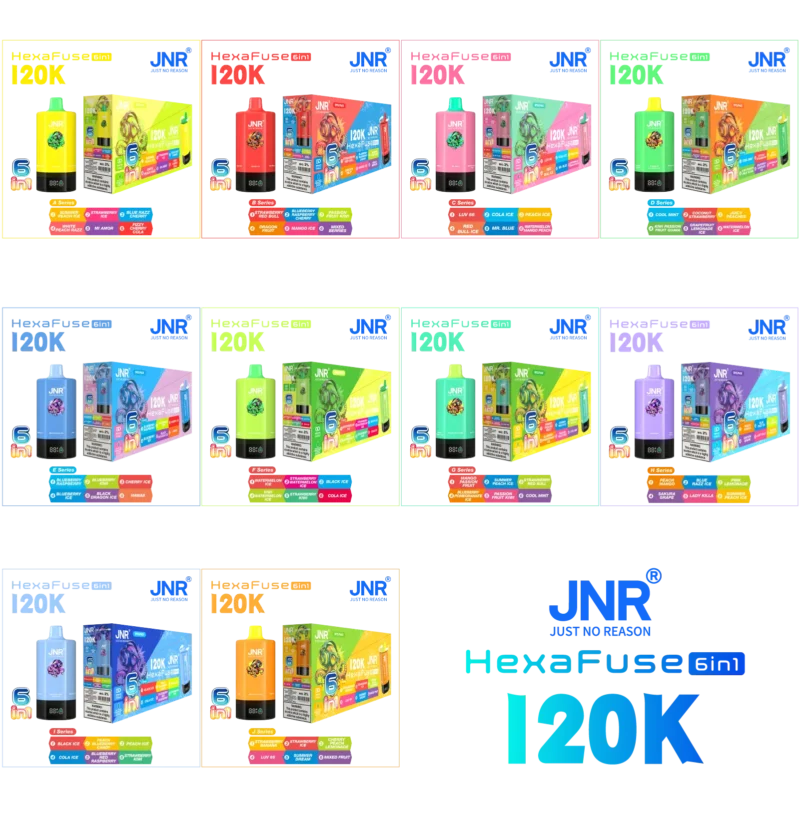 Acevape Jnr Hexafuse 6 In 1 120000 Zuege Mittlere Verpackung Produktvariante 11 Eu Lager Disposable Vape Device