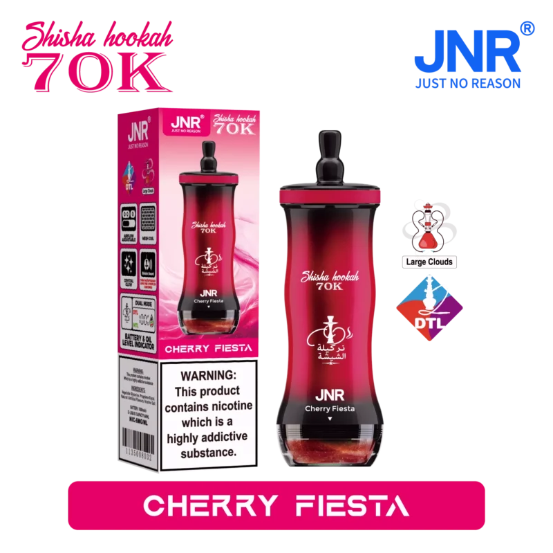 Acevape Jnr Shisha Hookah 70,000 Puffs Small Package Cherry Fiesta 03 EU Stock Disposable Vape Device