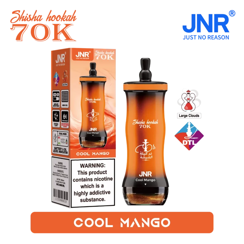 Acevape Jnr Shisha Hookah 70,000 Puffs Small Package Cool Mango 04 EU Stock Disposable Vape Device