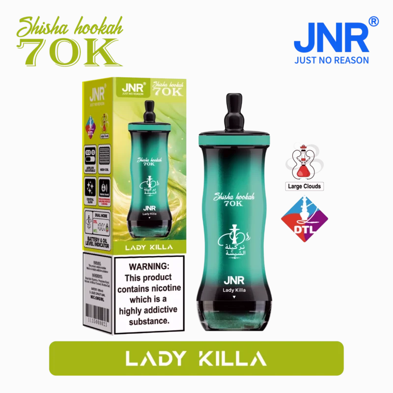 Acevape Jnr Shisha Hookah 70,000 Puffs Small Package Lady Killa 08 EU Stock Disposable Vape Device