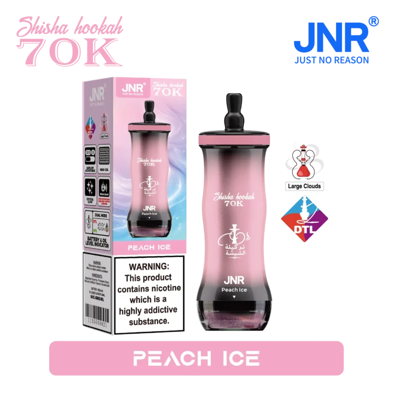 Acevape Jnr Shisha Hookah 70,000 Puffs Small Package Peach Ice 16 EU In Stock Disposable Vape Device