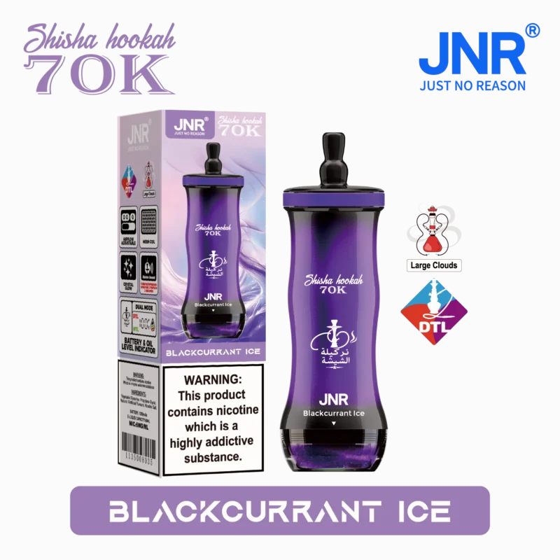 Acevape Jnr Shisha Hookah 70,000 Puffs Small Package Black Currant Ice 01 EU Stock Disposable Vape Device