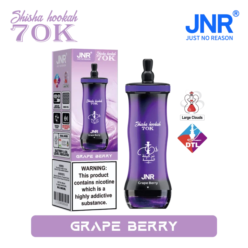 Acevape Jnr Shisha Hookah 70,000 Puffs Small Package Grape Berry 05 EU Stock Disposable Vape Device