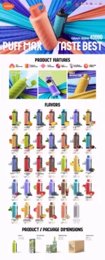 Acevape Vozol Gear Hookah 40000 Zuege Produktinformationen Eu Lager Disposable Vape Device