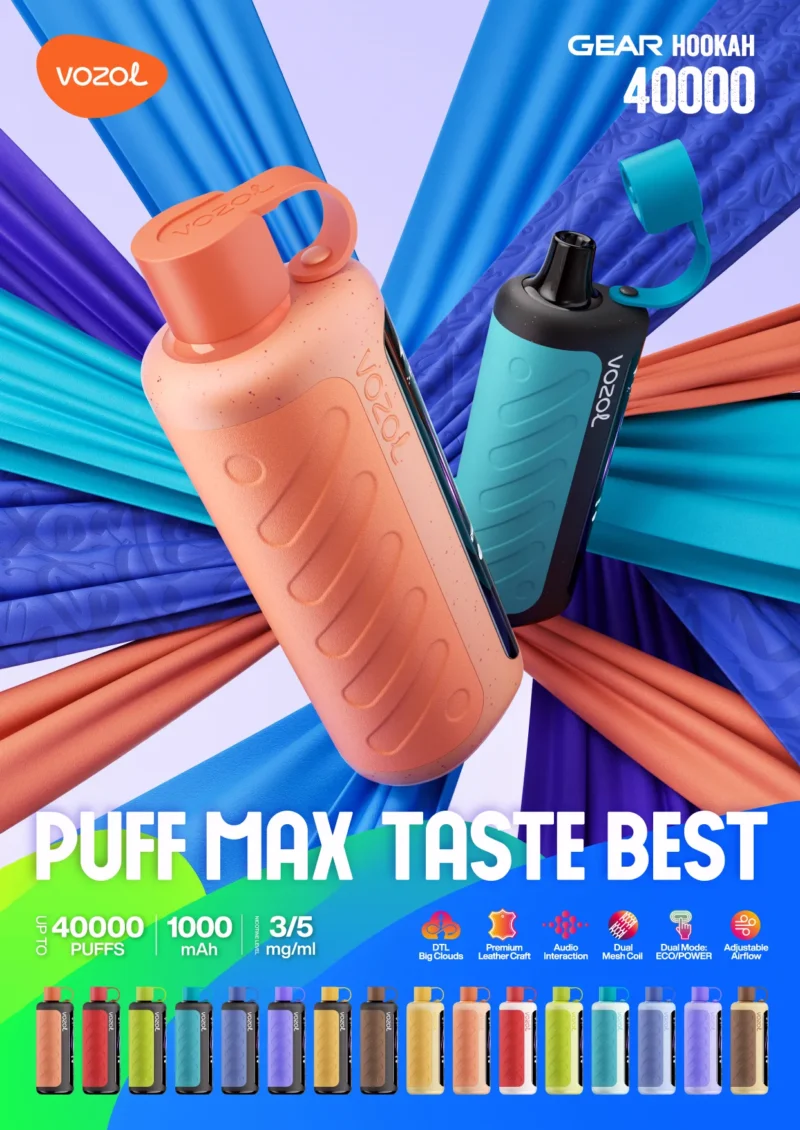 Acevape Vozol Gear Hookah 40000 Zuege Produktposter Eu Lager Disposable Vape Device