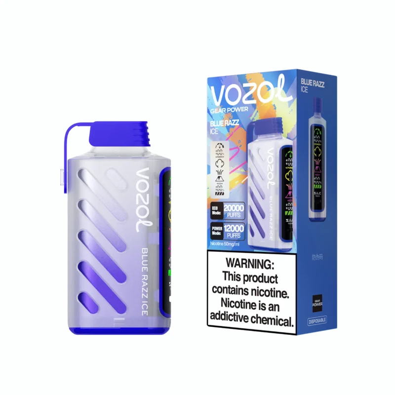 Acevape Vozol Gear Power 20000 Zuege Einweg Vape Blaue Himbeere Eis Produkt Mit Einzelverpackung Eu Lager Disposable Dev