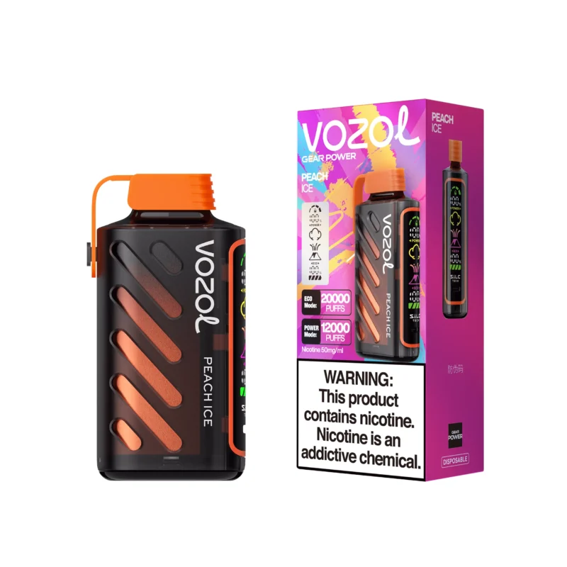 Acevape Vozol Gear Power 20000 Zuege Einweg Vape Pfirsich Eis Produkt Mit Einzelverpackung Eu Lager Disposable Device