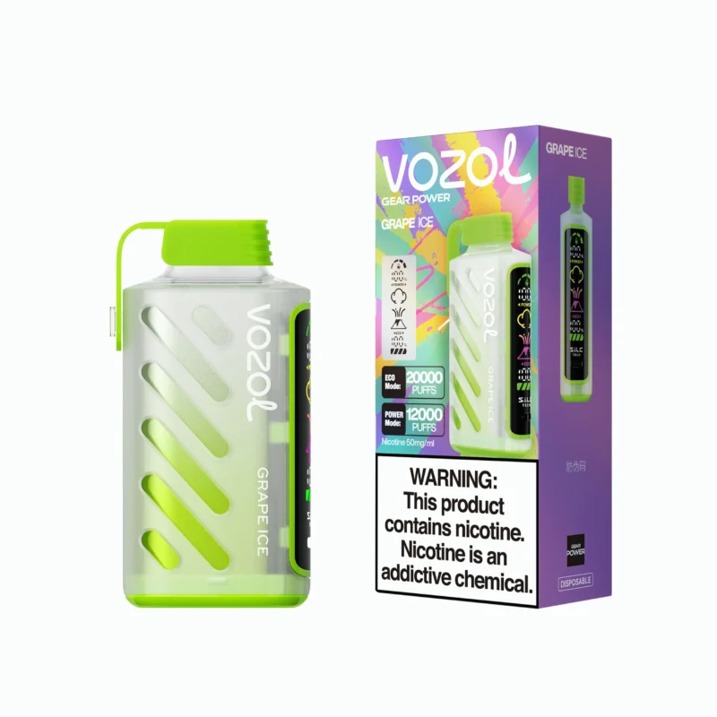 Acevape Vozol Gear Power 20000 Zuege Einweg Vape Traube Eis Produkt Mit Einzelverpackung Eu Lager Disposable Device