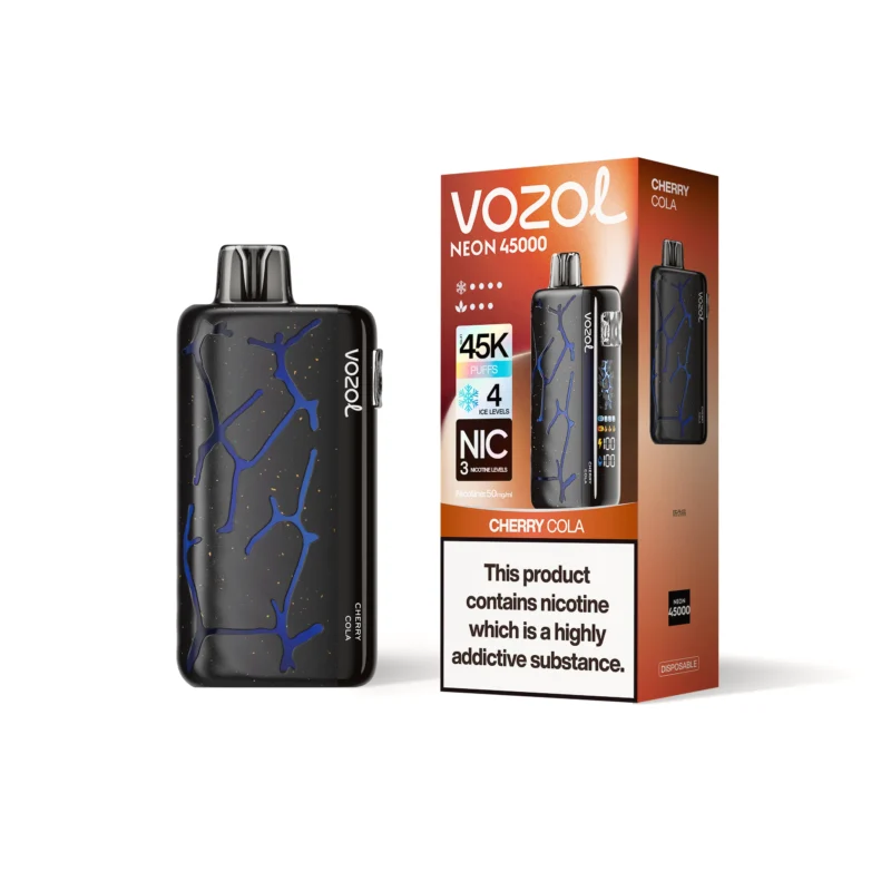 Acevape Vozol Neon 45,000 Puffs Disposable Vape, Cherry Cola Flavor, Display, EU Warehouse
