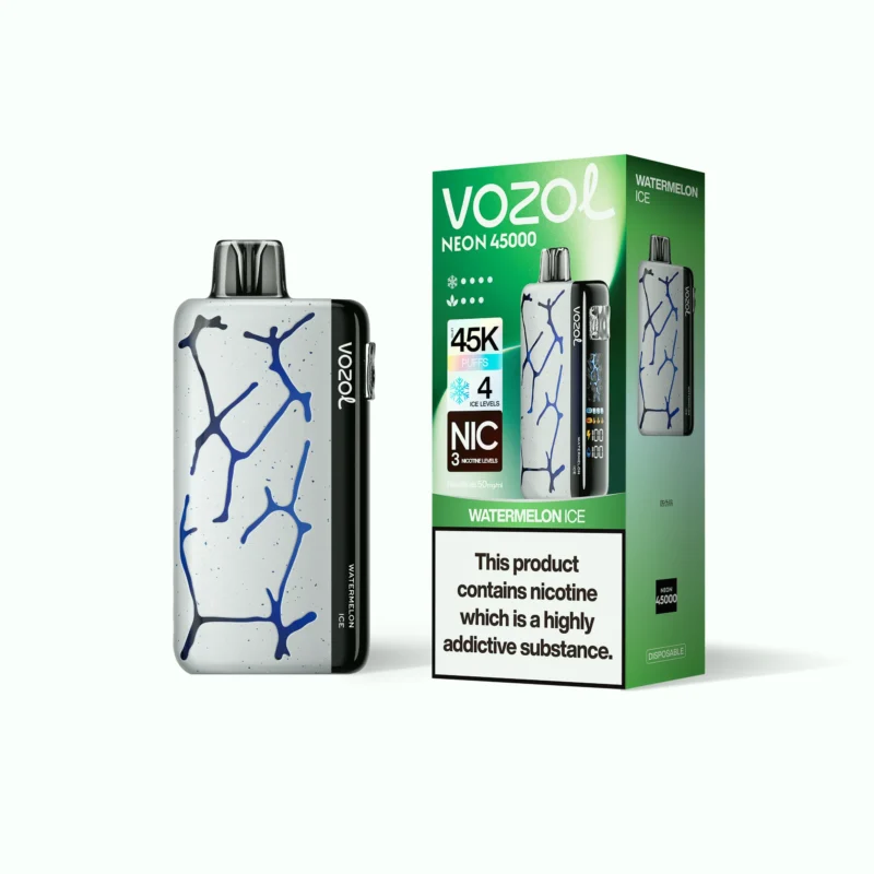 Acevape Vozol Neon 45,000 Puffs Disposable Vape Watermelon Ice Flavor Display EU Stock