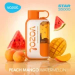 Acevape Vozol Star 35 000 bouffées, cigarette électronique jetable aux arômes de pêche, mangue et pastèque, en stock en Europe