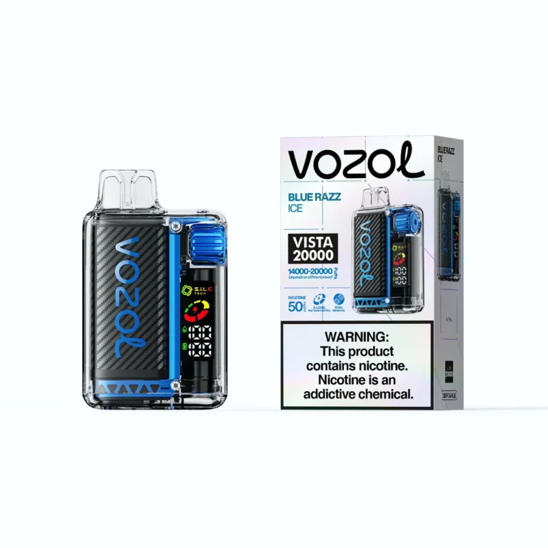 Acevape Vozol Vista 20000 Zuege Einweg Vape Blaue Himbeere Eis Produkt Mit Einzelverpackung Eu Lager Disposable Device