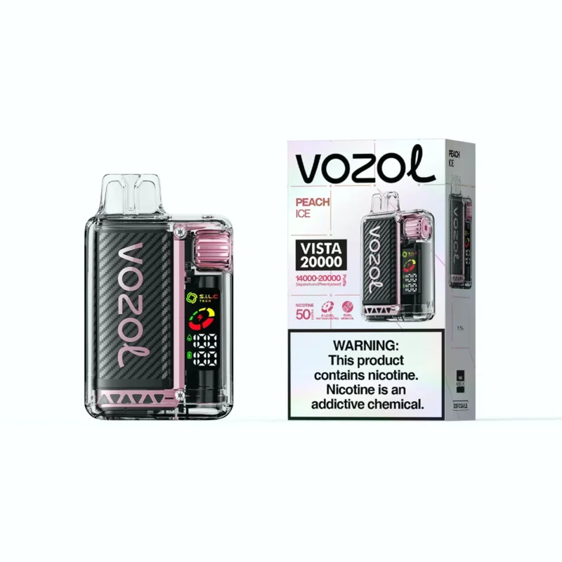Acevape Vozol Vista 20000 Zuege Einweg Vape Pfirsich Eis Produkt Mit Einzelverpackung Eu Lager Disposable Device