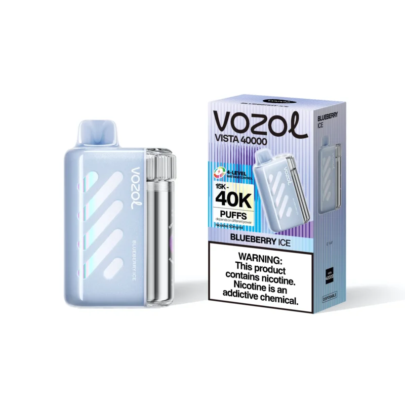 Acevape Vozol Vista 40 000 bouffées - Cigarette électronique jetable saveur myrtille glacée - Appareil et emballage - Stock UE - Appareil jetable