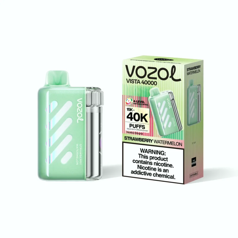 Acevape Vozol Vista 40 000 bouffées - Cigarette électronique jetable saveur fraise-pastèque - Appareil et emballage - Stock UE - Appareil jetable