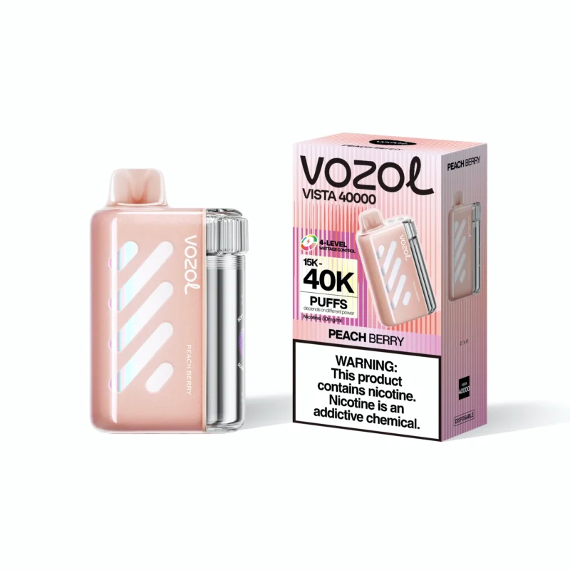 Acevape Vozol Vista 40 000 bouffées, cigarette électronique jetable, arôme pêche-baies, appareil et emballage, stock UE, appareil jetable