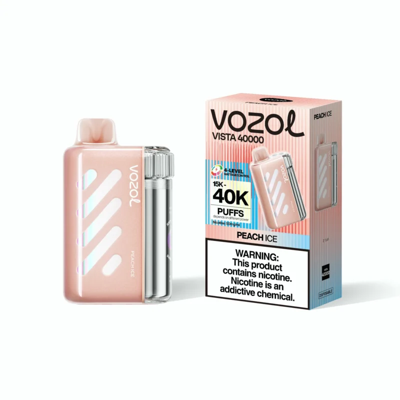 Acevape Vozol Vista 40 000 bouffées - Cigarette électronique jetable saveur pêche glacée - Appareil et emballage - En stock dans l'UE - Appareil jetable