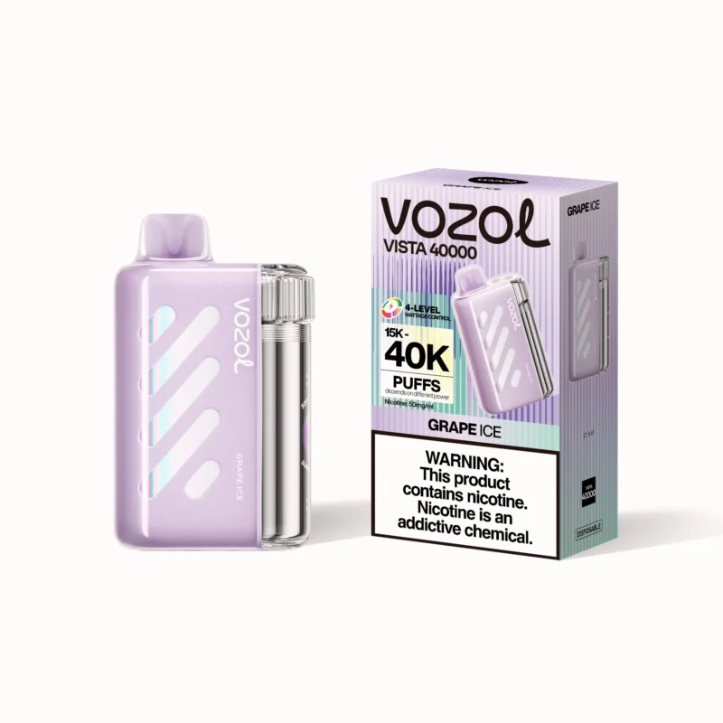 Acevape Vozol Vista 40 000 bouffées – Cigarette électronique jetable « Raisin glacé » – Appareil et emballage – Stock UE – Appareil jetable