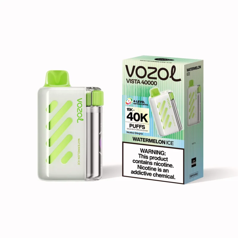 Acevape Vozol Vista 40 000 bouffées, cigarette électronique jetable, saveur pastèque glacée, appareil et emballage, en stock en UE, dispositif jetable